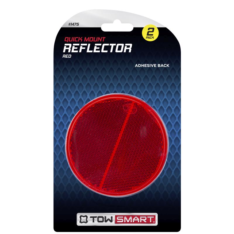 TowSmart Red Round Warning Reflector