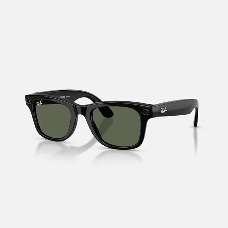 Ray-Ban Meta Wayfarer - Gen 2 Smart Sunglasses Unisex Shiny Black Frame G-15 Green Lens