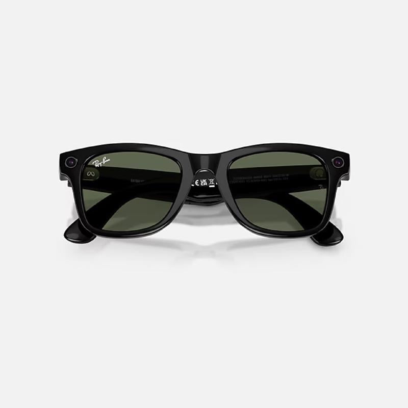Ray-Ban Meta Wayfarer - Gen 2 Smart Sunglasses Unisex Shiny Black Frame G-15 Green Lens