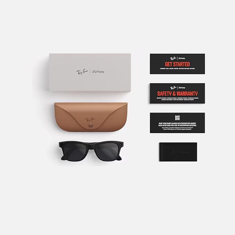 Ray-Ban Meta Wayfarer - Gen 2 Smart Sunglasses Unisex Shiny Black Frame G-15 Green Lens
