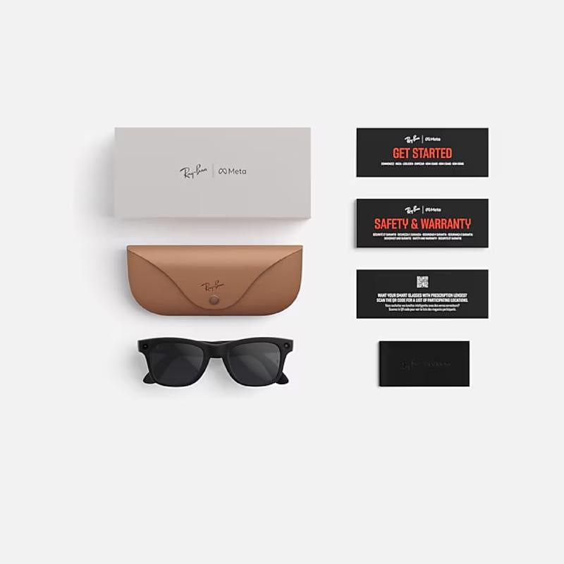 Ray-Ban META WAYFARER - GEN 2 Smart Sunglasses Unisex Matte Black Frame Graphite Lens Polarized
