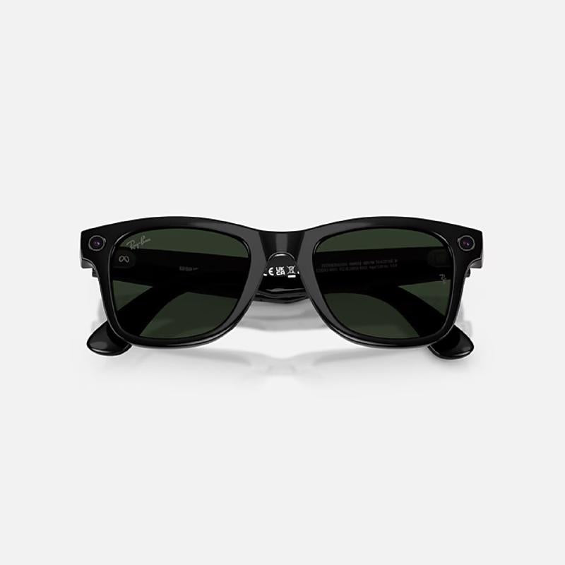 Ray-Ban META WAYFARER - GEN 2 Smart Sunglasses Unisex Shiny Black Frame Graphite Green Transition Le