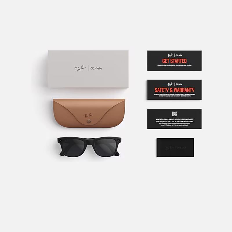 Ray-Ban META WAYFARER - GEN 2 Smart Sunglasses Unisex Shiny Black Frame Graphite Green Transition Le