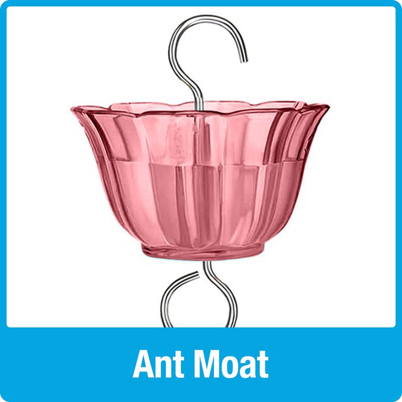 Nature's Way Hummingbird 23 oz Glass/Metal/Plastic Bird Feeder with Ant Moat 6 ports