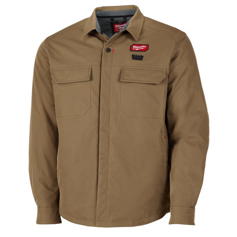 Milwaukee L Long Sleeve Men's Collared Work Jacket Beige