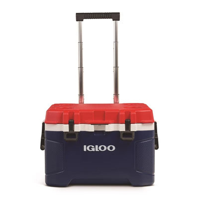 Trailmate Blue/Red/White 52 qt Roller Cooler