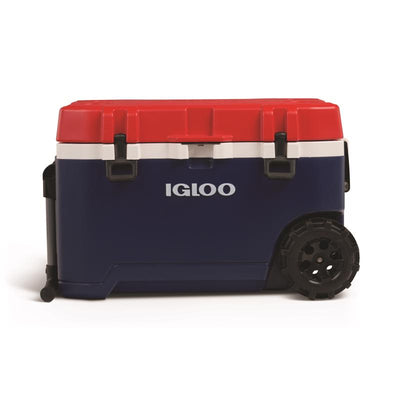 Trailmate Blue/Red/White 75 qt Roller Cooler