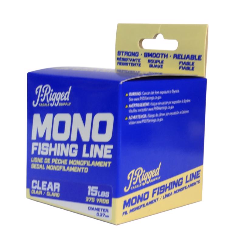 J-Rigged Monofilament Fishing Line 15 lb. capacity 375 yd