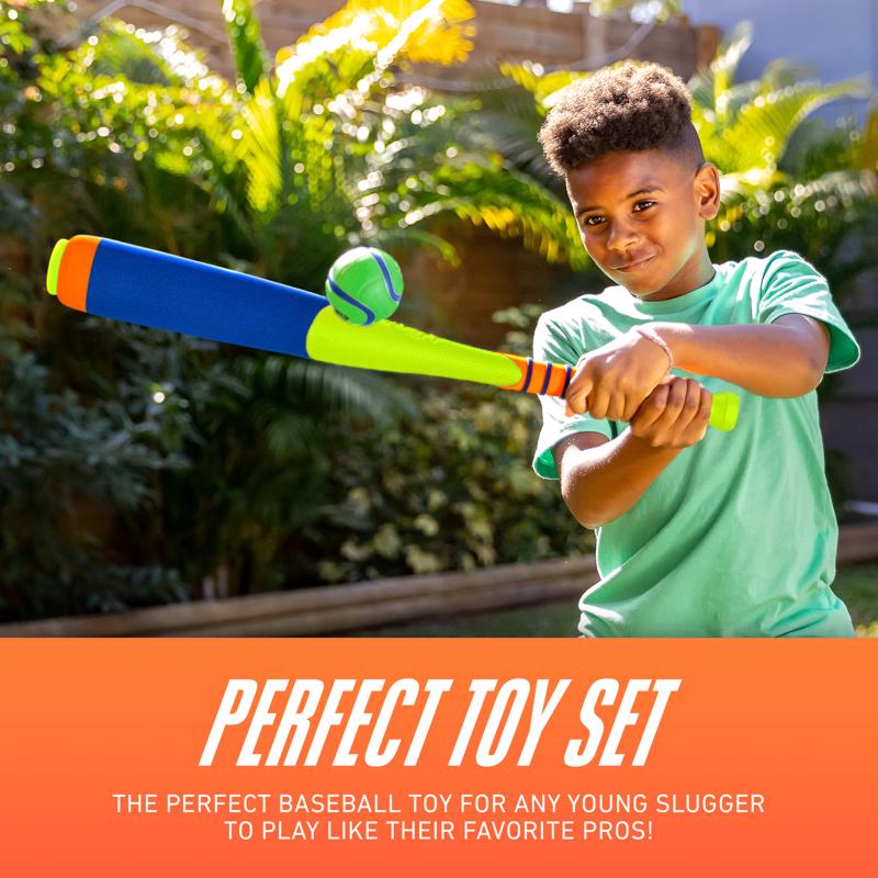 NERF Multicolored Foam Ball and Bat Set