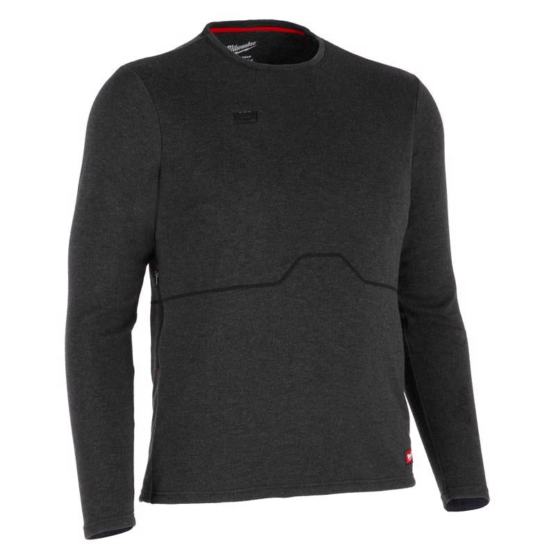 Milwaukee L Long Sleeve Men's Crew Neck Charcoal Heated Base Layer