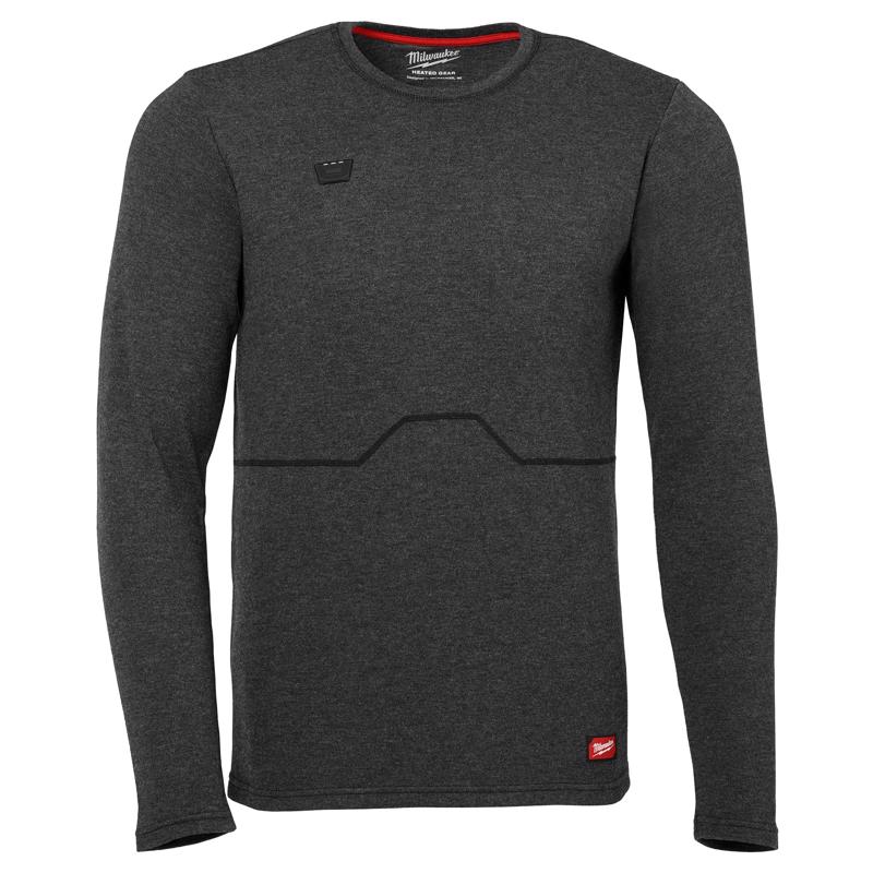 Milwaukee XXL Long Sleeve Men's Crew Neck Charcoal Heated Base Layer