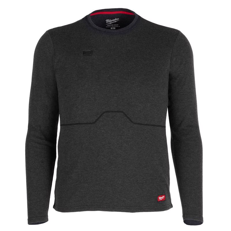 Milwaukee XXL Long Sleeve Men's Crew Neck Charcoal Heated Base Layer