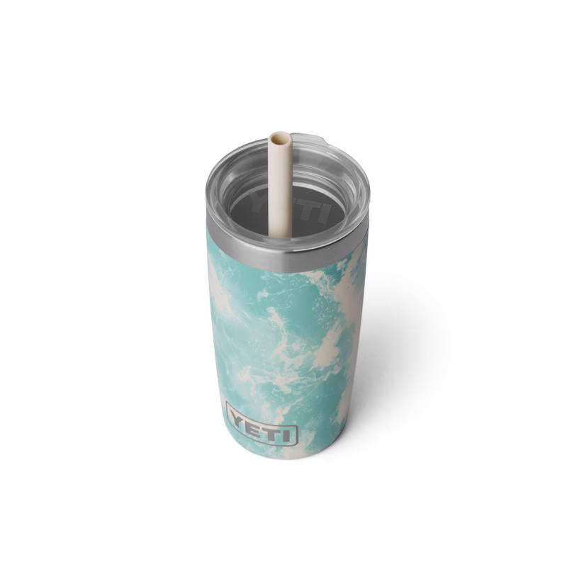 YETI Rambler Jr. 10 oz Sea View BPA Free Kids Cups with Silicone Straw