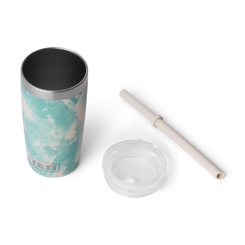 YETI Rambler Jr. 10 oz Sea View BPA Free Kids Cups with Silicone Straw