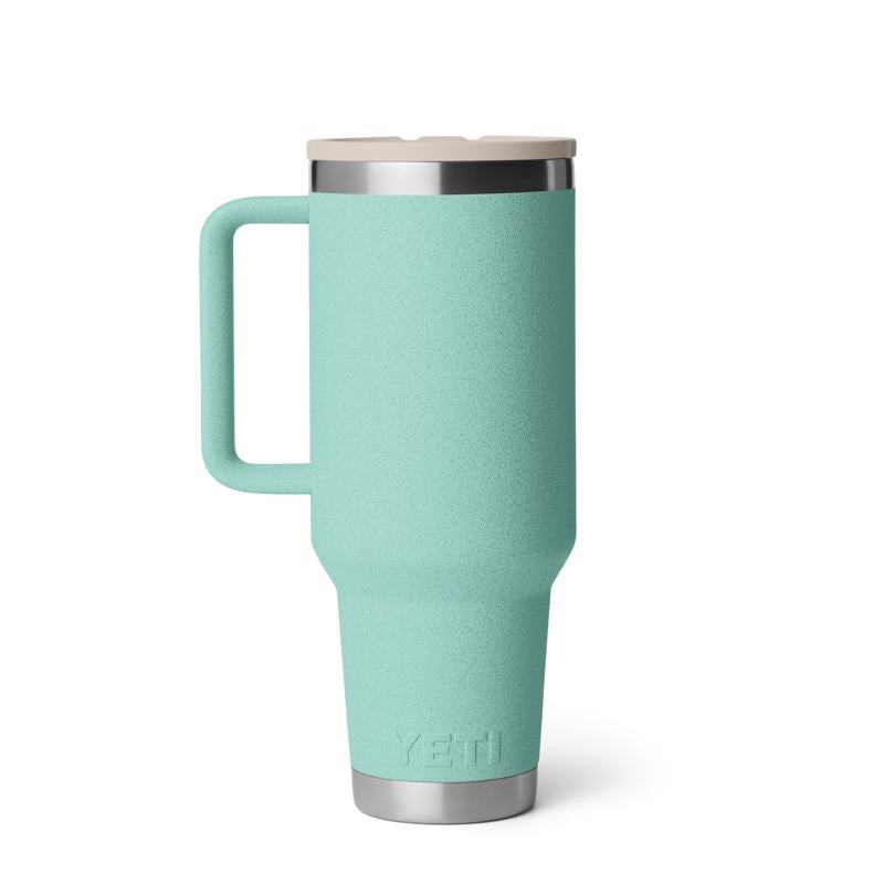 YETI Rambler 40 oz Sea Stone BPA Free Travel Straw Mug