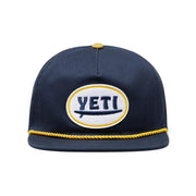 YETI Big Wave Flat Brim Rope Hat Navy One Size Fits Most