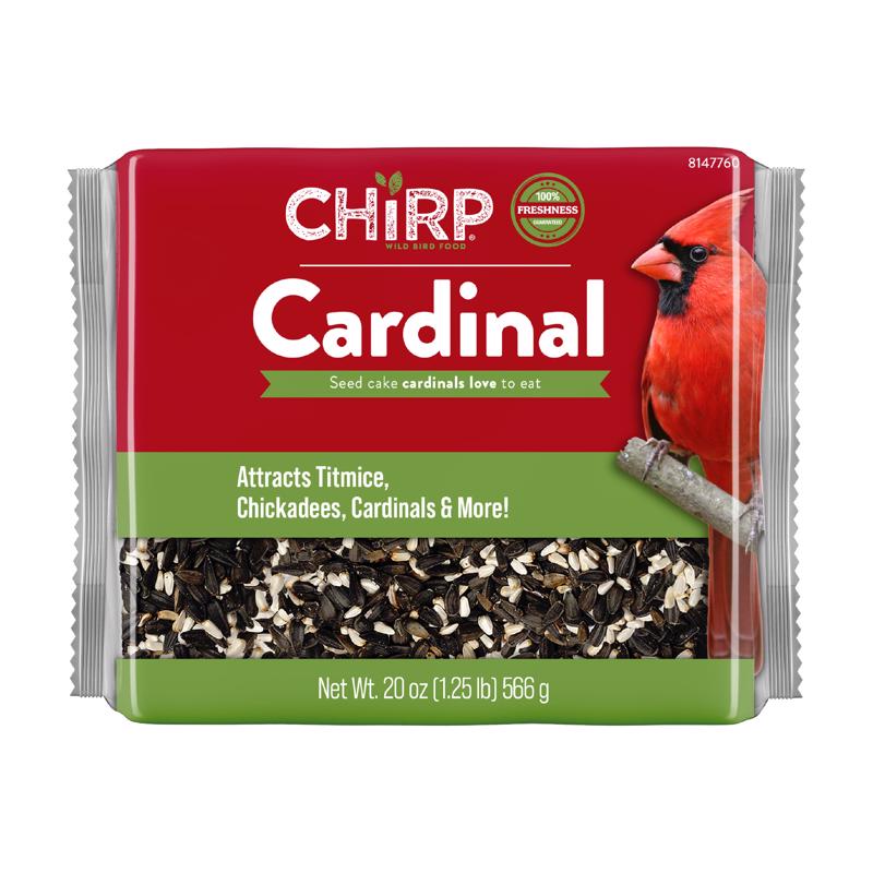 Chirp Cardinal Wild Bird Seed Cake 20 oz