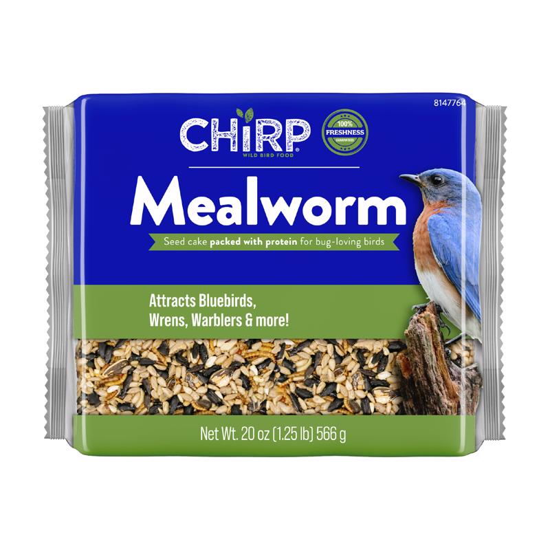 Chirp Mealworm Wild Bird Seed Cake 20 oz