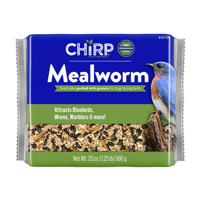 Chirp Mealworm Wild Bird Seed Cake 20 oz