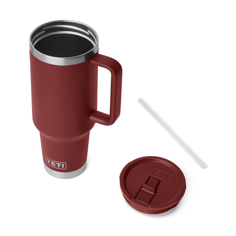 YETI Rambler 40 oz Stag Red BPA Free Travel Straw Mug