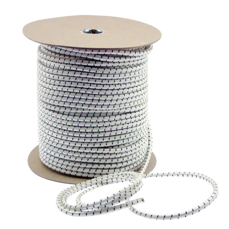 Keeper White Bungee Cord 300 ft. L X 5/16 in.