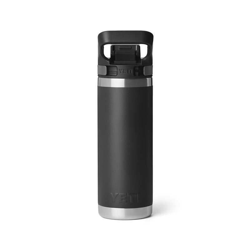 YETI Rambler 18 oz Black BPA Free Bottle with Flip Chug Cap