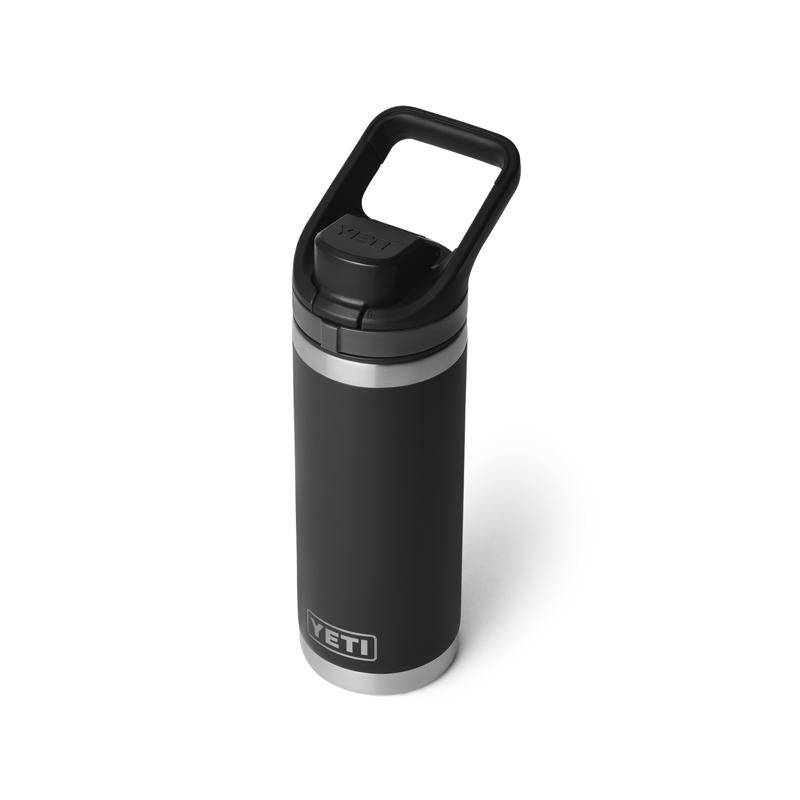 YETI Rambler 18 oz Black BPA Free Bottle with Flip Chug Cap