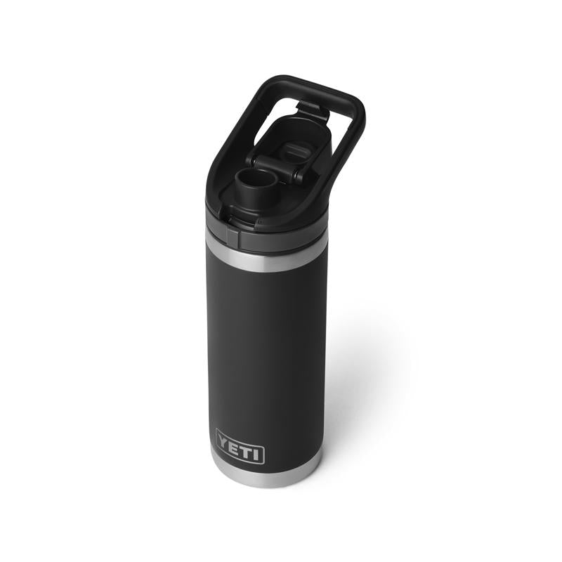 YETI Rambler 18 oz Black BPA Free Bottle with Flip Chug Cap