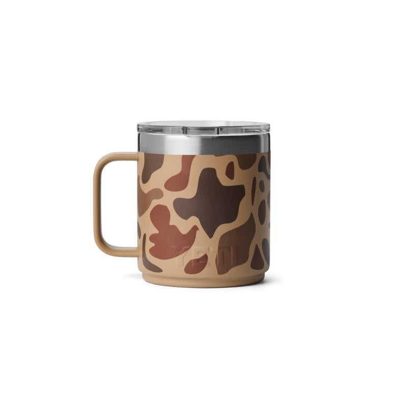 YETI Rambler 10 oz. Wetlands Camo BPA Free Ceramic Lined Stackable Mug with MagSlider Lid