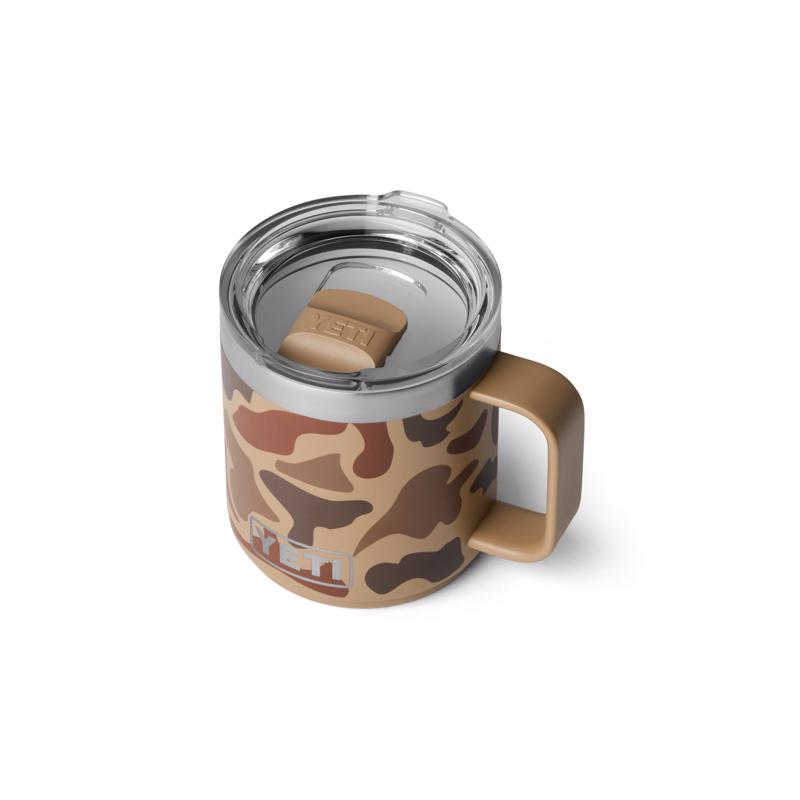 YETI Rambler 10 oz. Wetlands Camo BPA Free Ceramic Lined Stackable Mug with MagSlider Lid