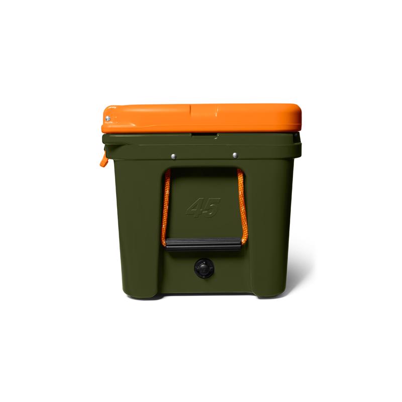 YETI Tundra 45 King Crab Orange/Olive 34 qt Hard Cooler