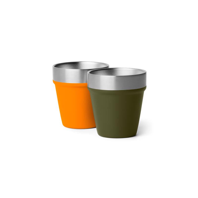 YETI 1.7 King Crab Orange/Olive Stainless Steel Packable Shot Glass Set