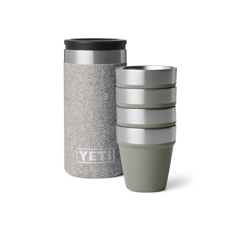 YETI 1.7 Riverhead Green Stainless Steel Packable Shot Glass Set