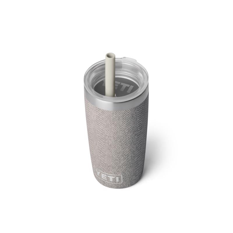 YETI Rambler Jr. 10 oz. Riverhead Green BPA Free Kids Cups with Silicone Straw