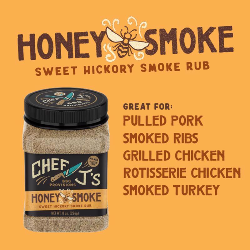 Chef J's BBQ Provisions Honey Hickory BBQ Rub 8 oz