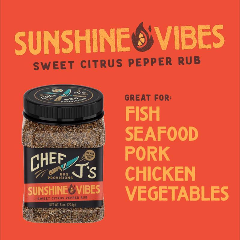 Chef J's BBQ Provisions Citrus Pepper BBQ Rub 8 oz