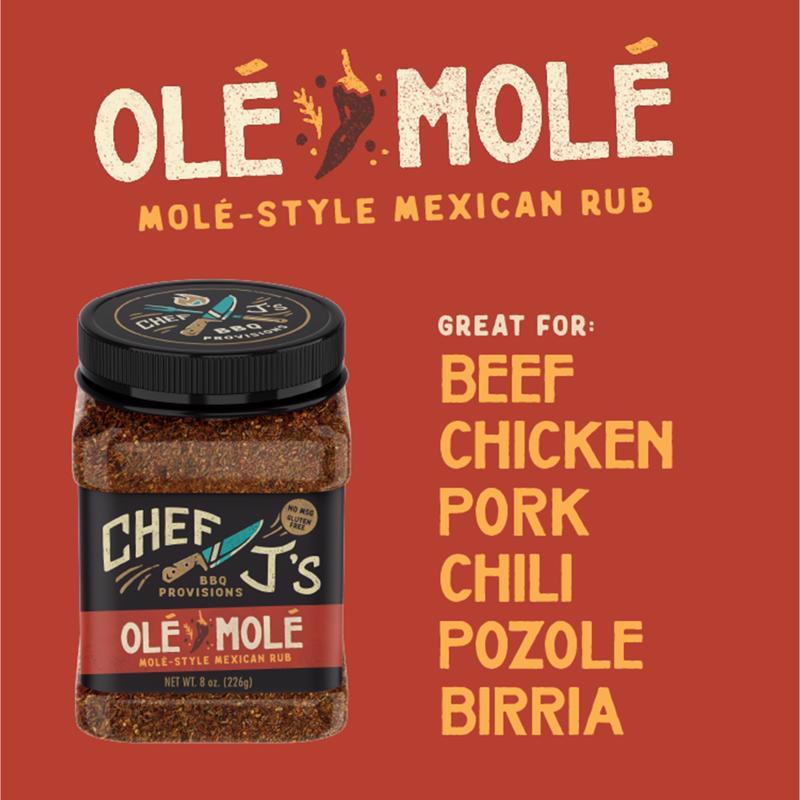 Chef J's BBQ Provisions Oaxaca Style Mole Rub BBQ Rub 8 oz