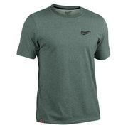 Milwaukee Freeflex XL Short Sleeve Men's Round Neck Green Hybrid Work Tee Shirt