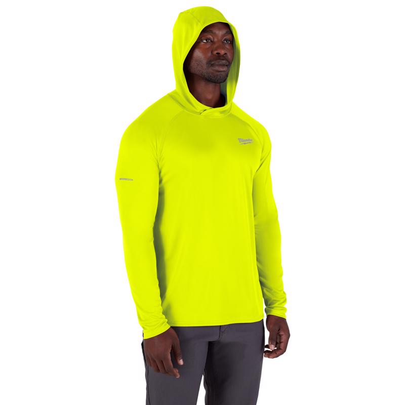 Milwaukee Workskin XXL Long Sleeve Unisex Crew Neck Yellow Hooded Sweatshirt
