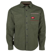 Milwaukee Gridiron L Long Sleeve Men's Collared Green Flannel Shirt