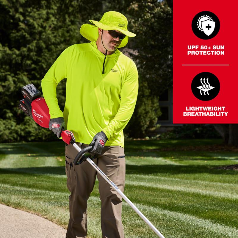 Milwaukee Tool Workskin Hat With Neck Shade Gray S/M