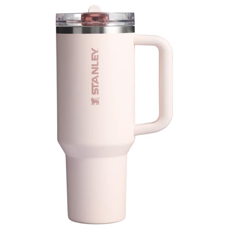Stanley The Quencher 30 oz Rose Quartz BPA Free Double-wall Vacuum Insulated Straw Tumbler