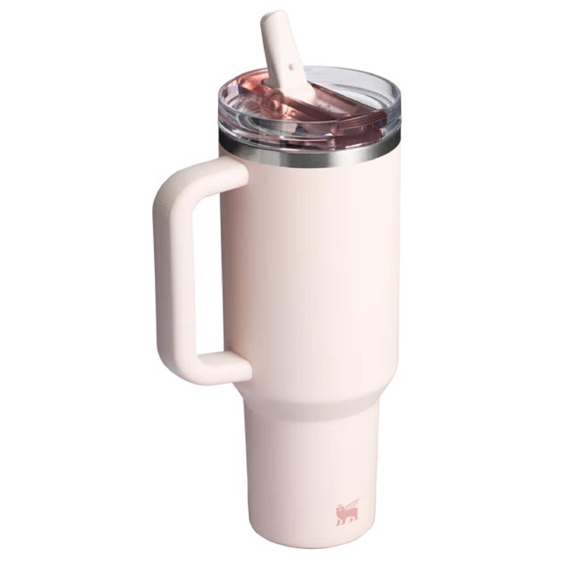 Stanley The Quencher 30 oz Rose Quartz BPA Free Double-wall Vacuum Insulated Straw Tumbler