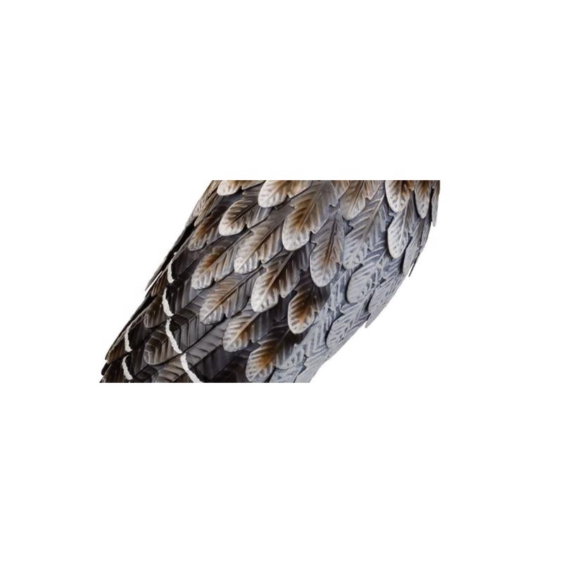 Regal Art & Gift Gray/White Metal 14.5 in. H X 10.75 in. L X 6.75 in. W Owl Outdoor Decoration