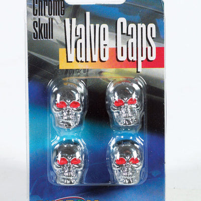 Custom Accessories Chrome Tire Valve Cap 4 pk