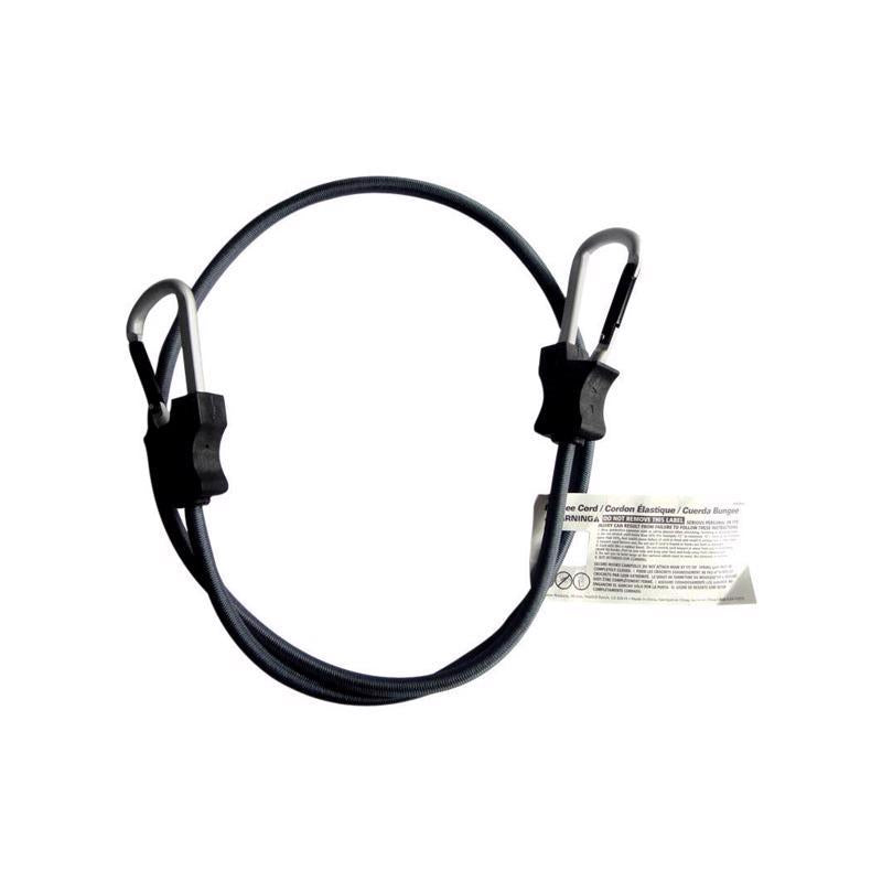 Keeper Black Carabiner Style Bungee Cord 48 in. L X 0.315 in.