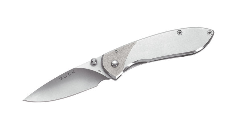 Buck Knives Nobleman Silver 420 Steel > 6 in. Folding Knife