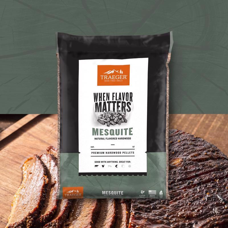 Traeger Premium All Natural Mesquite Hardwood Pellets 20 lb