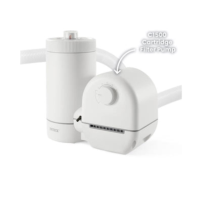Intex Krystal Clear Above Ground Filter Pump 1500 gal 14.1 in. H X 18.1 in. W X 12.5 in. L