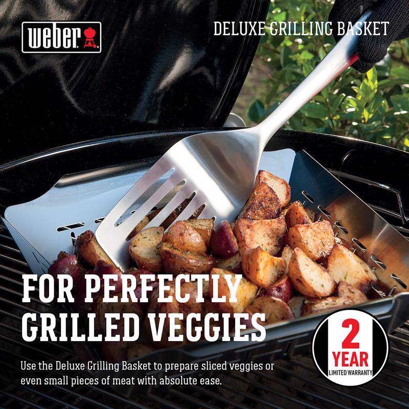 Weber Stainless Steel Grill Basket 13.8 in. L X 11.8 in. W